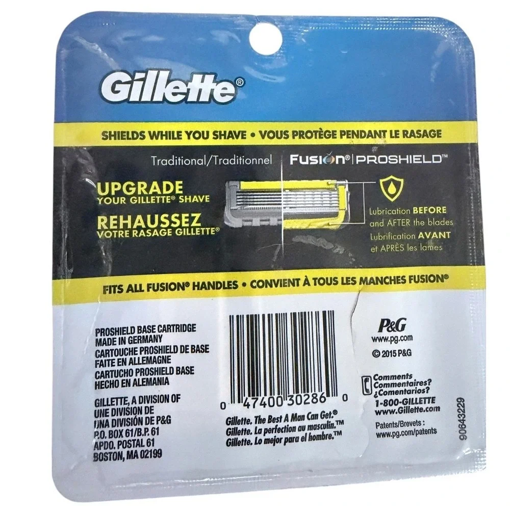 Gillette Fusion PROGLIDE 3 PROGLIDE, 1 PROSHIELD Refill Blades Cartridges - 4ct